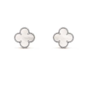 VCA Van Cleef Alhambra Earrings Mother of Pearl